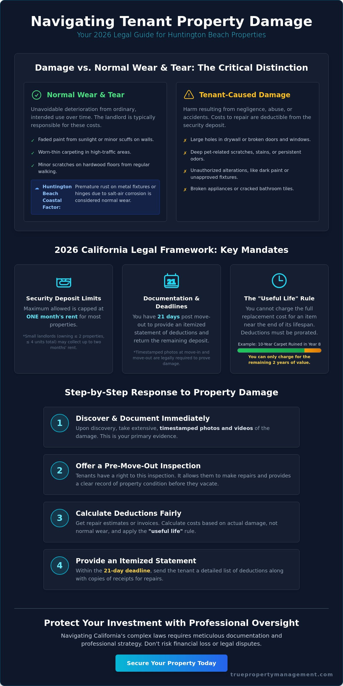 What to Do if a Tenant Damages Your Huntington Beach Property (2026 Guide)